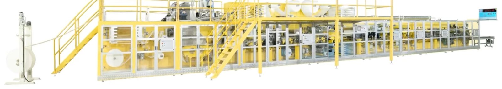 Full-servo automated disposable underpad manufacturing line at Clad Medical's Ghaziabad facility